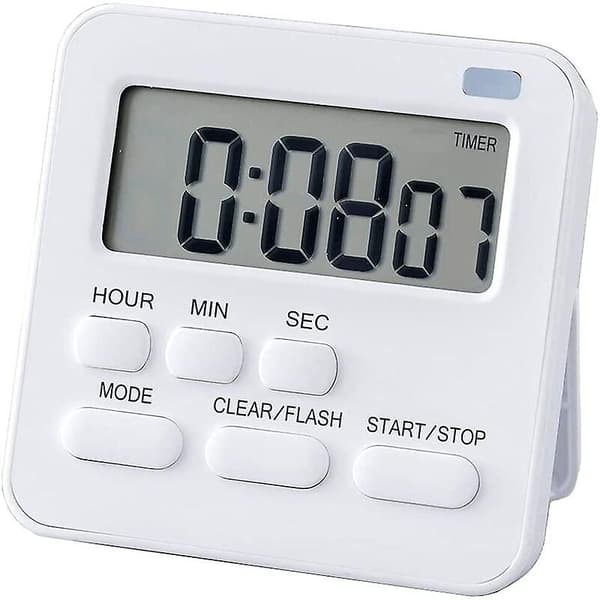 Timer, Kjøkkentimer Digital Timer med Stoppeklokke og Nedtellingsfunksjon, Kjøkkenvekkerklokke Eggtimer, Digital Magnet Timer LCD-skjerm for [DB]