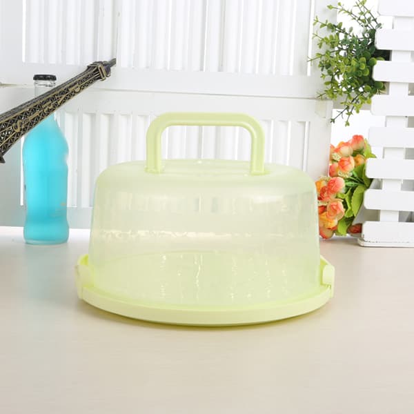 Portable Cake Box with Handle Multifunctional Food Fruit Storage Box Practical Organizer Apple Green Apple Green