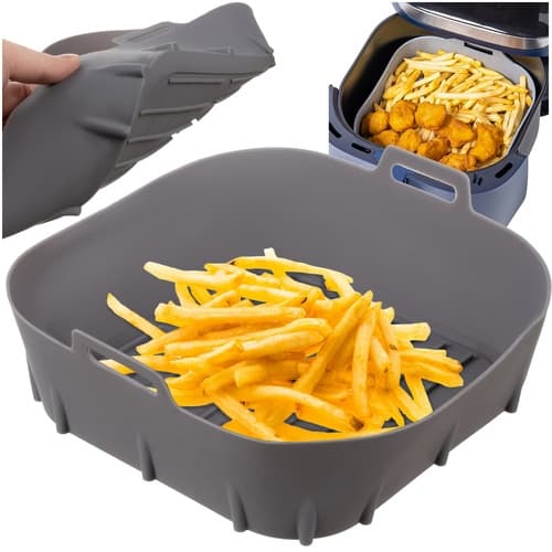 Airfryer silikonform 20x20x6cm - Kurv til luftfrityrkoker