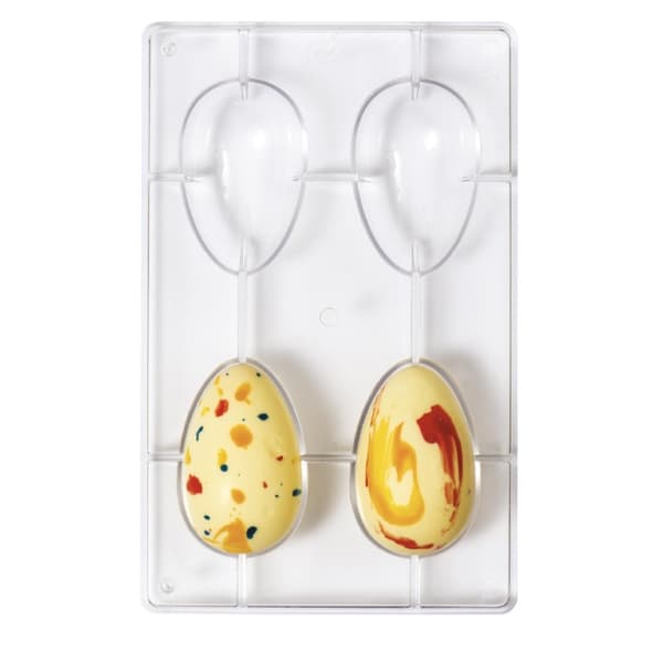 Sjokoladeegg 4 stk Egg Polykarbonat Sjokoladeform - Decora flerfarget Transparent multicolor