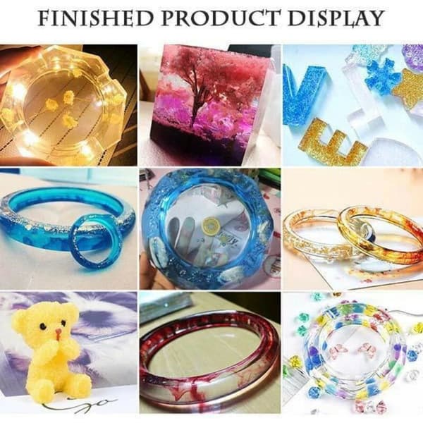 DIY Krystal Epoxy Lim Sæt Armbånd Vedhæng Smykker Silikoneform 229 stk