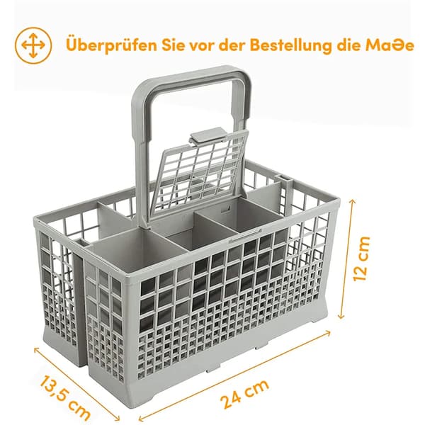 Bestikkurv til opvaskemaskine (24 x 13,5 x 12 cm) Kompatibel med de fleste mærker