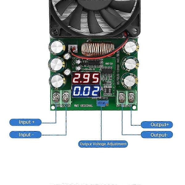 600W 30A DC-DC Buck Module CV CC Adjustable Buck Converter 120V 100V 96V 84V Display Solar LED Driver Power Supply [DB] As Shown As Shown