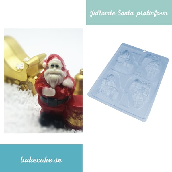 Pralinform Nisse Sjokoladeform - Julenisse - BWB 9666 - Spesiell 3-delt form