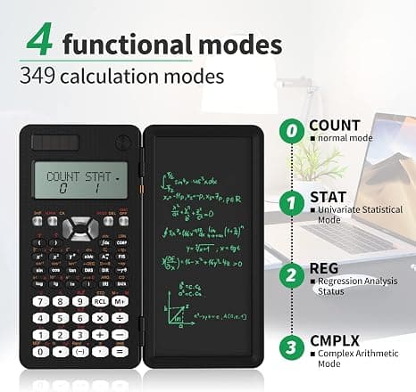 Scientific Calculator with Wordpad, Upgraded 991MS Solar LCD S