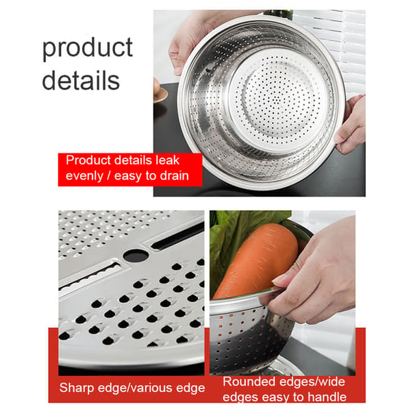 Multifunctional Stainless Steel Basin Set or Basin Vegetable Cutter Set or Cutter Only