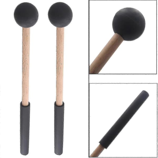 1 par tungetrommestikker bløde gummihovedpinde til tungetrommer trommer keyboard