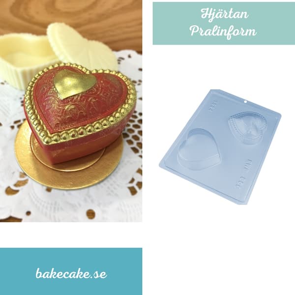 Pralinform Hjerte Sjokoladeform - BWB 1094 - Spesiell 3-dels form