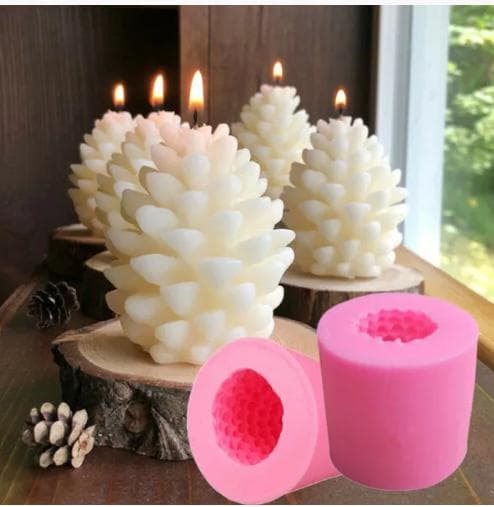 Black Friday DIY - Lysforme - Koglen - Støbeform - Lysform pink pink Rosa