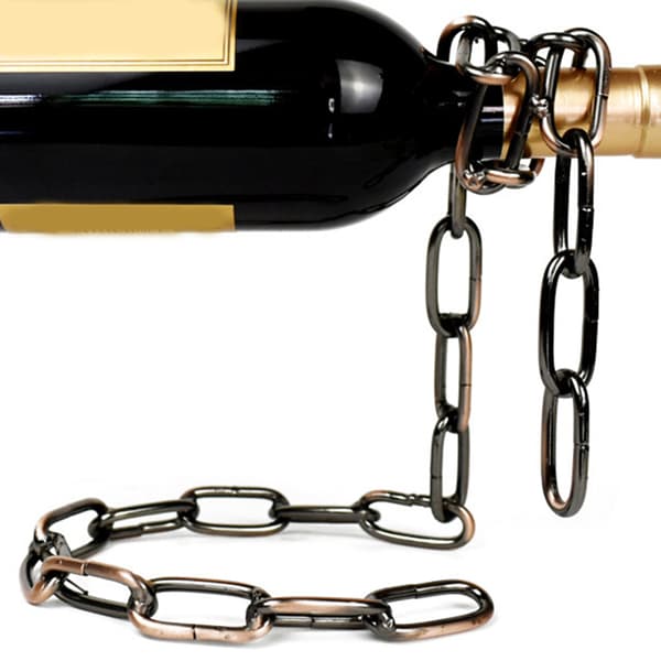 Supercool Chain Wine Rack Personalized Iron Chain Wine Holder Wine Display Stand Silver Silver