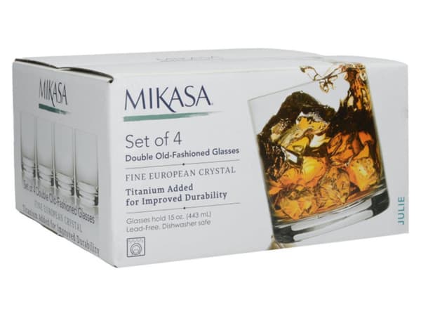 Mikasa Julie Double Old Fashioned -juomalasit, 4 kpl:n setti