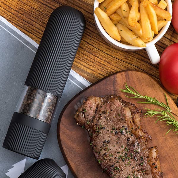 Kitchen Electric Pepper Grinder Battery Operated Salt or Pepper Automatic Mill with LED Light