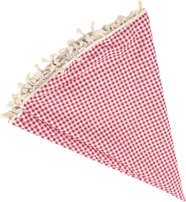 Dekorativ Rutete Duk Rosa Bomull-Polyester Blandet Stoff Elegant Chic Design