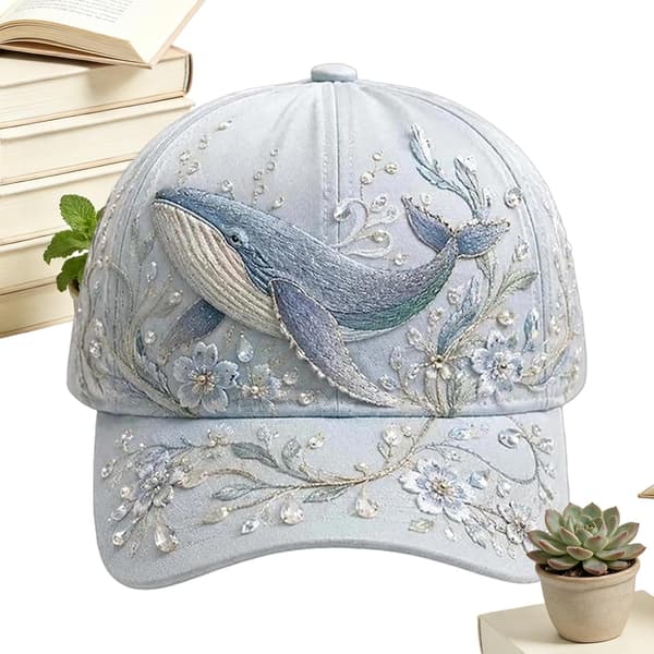 baseballcaps for kvinner brodert justerbart hodeplagg med sjødyrtrykk d - d