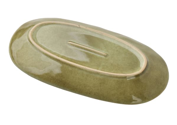 Oval dish ceramic BASIC NATURE 31.5x18 natural 1pc