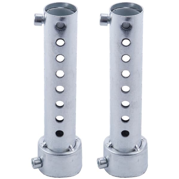 2X Sølv Motorcykel Udstødningsrør Lyddæmper Kan Indsætte Baffel Db 35mm x 140mm