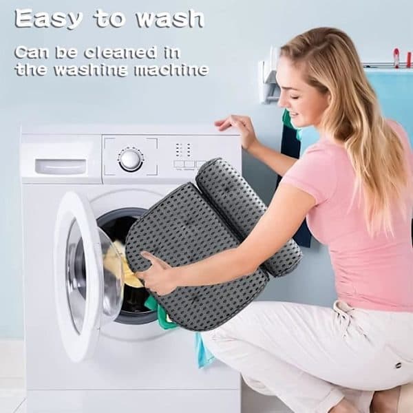 Ergonomisk badekarpute med teknologi - Grå - Rektangulær - Bruker 4D Air Mesh-teknologi