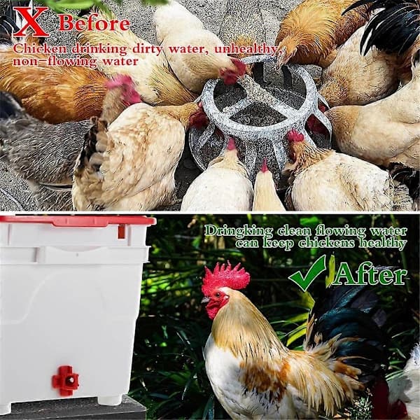 12 Pcs Horizontal Chicken Water Nipples with Drill, Leak-Proof Watering System for Poultry