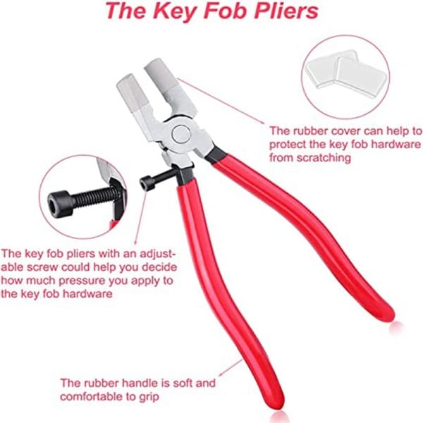Compatible with 40 pcs 1 inch Keychain Hardware Tool Kit for Lanyard Making