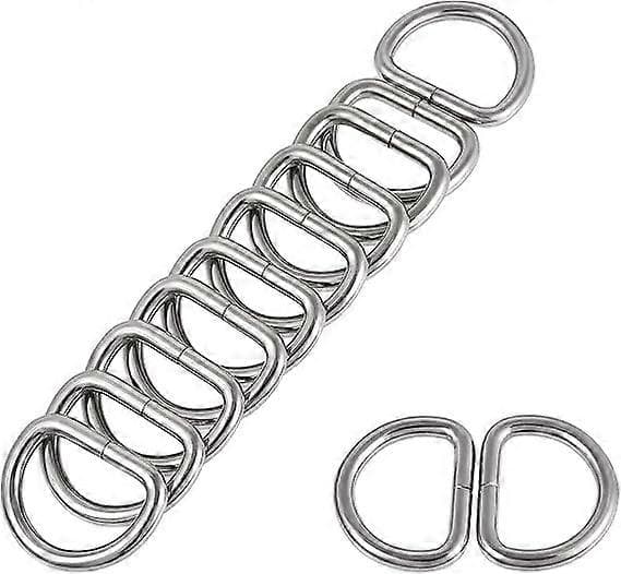 Metal D-ring, D-ringe Spænde til Hardware Tasker Bælter Håndværk DIY Tilbehør, 2 stk
