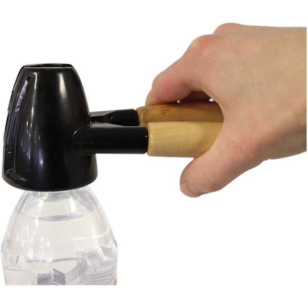 Nutcracker with Wooden Handle, Comfortable Grip for Walnuts, Hazelnuts, Bottle Opener, Black