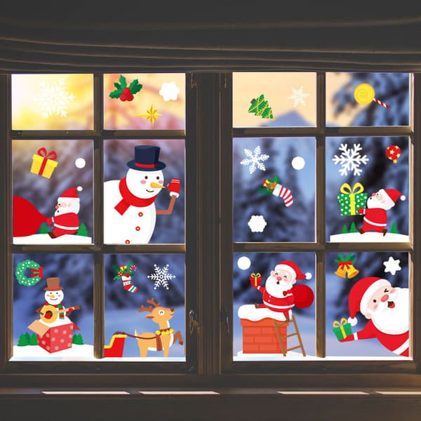 3-pack Christmas Window Decals, Decorative Stickers