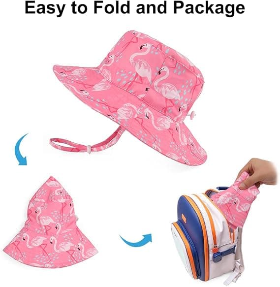 Justerbar baby solhatt barn sommar keps bred brätte för pool/strand/simning/utomhus