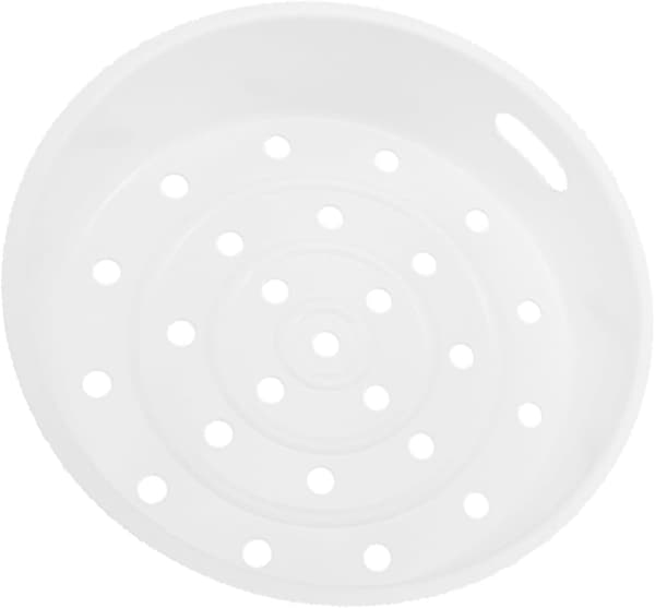 Plastic Steamer Basket with Handle 3L - Stackable Steamer Insert for Rice Cookers, Vegetables, and Dim Sum