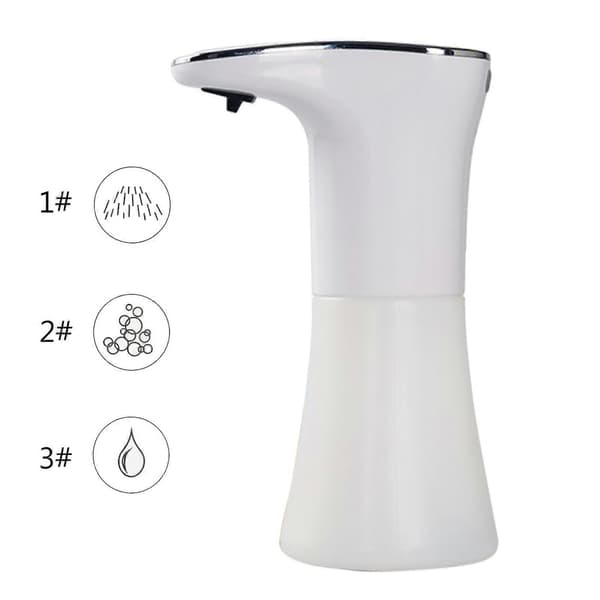 350 ml Automatic Soap Dispenser USB Charging Touchless Hand Sanitizer Shampoo Container with Smart Infrared Sensor for Bathroom Kitchen Toilet