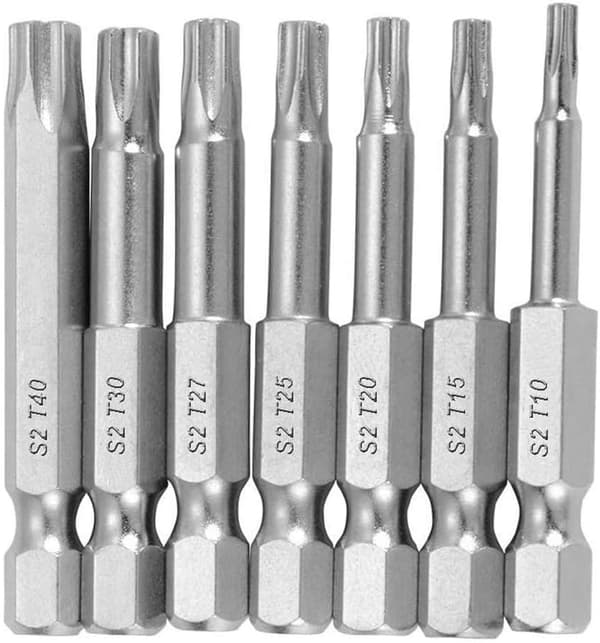 Hexskaft Torx Star 5-punkts Bitsmejsel T10-T40 Magnetisk Säker