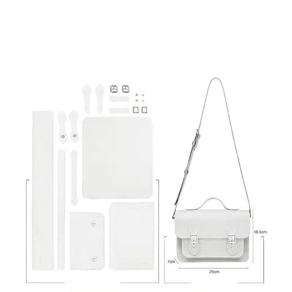 DIY Materialtaske Skuldertaske HVID