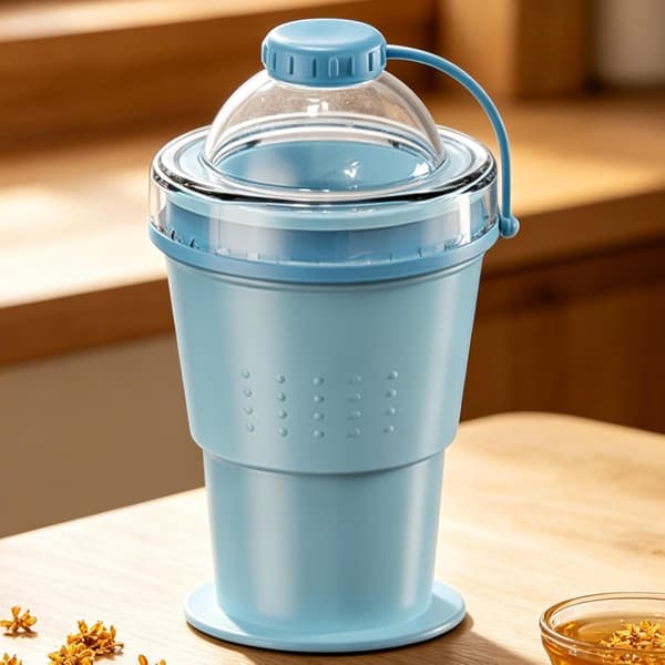 foldbar drikkekop af silikone, 375 ml blå - Blau