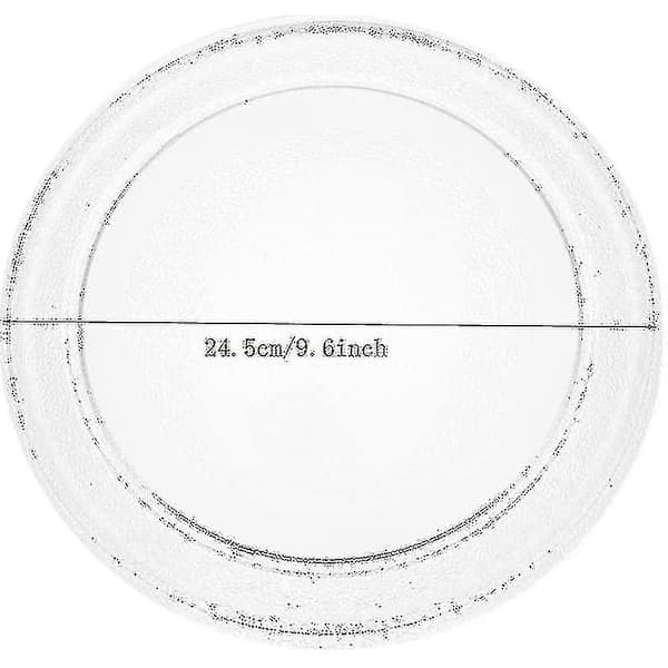 Universal roterende glasplade til mikrobølgeovn med holder, 245 mm/24,5 cm/9,65 tommer