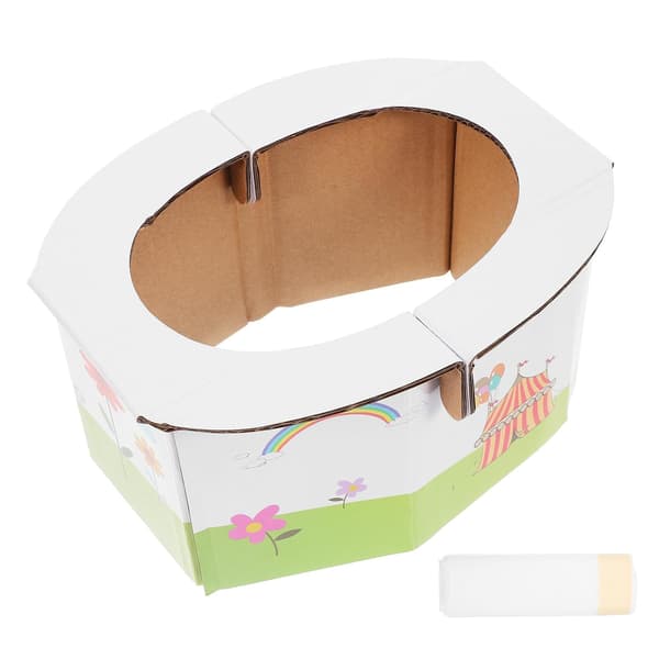 foldbart bærbart papirtoilet til babyer, 1 stk, hvid -