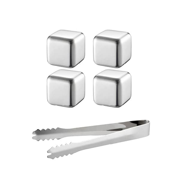 Iskub Rostfritt 4-pack m tång Dorre Silver silver