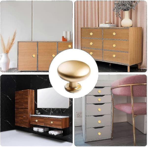 8 Pcs Door Knobs Gold Drawer Handles Cabinet Handles Small Pulls With Screws For Kitchen Cabinet Dres