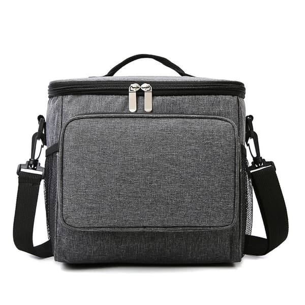 Køletaske, blød køletaske (grå, 10L) foldbar picnictaske, stor