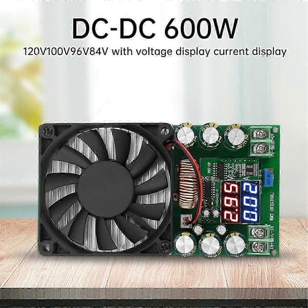 600W 30A DC-DC Buck Module CV CC Adjustable Buck Converter 120V 100V 96V 84V Display Solar LED Driver Power Supply [DB] As Shown As Shown