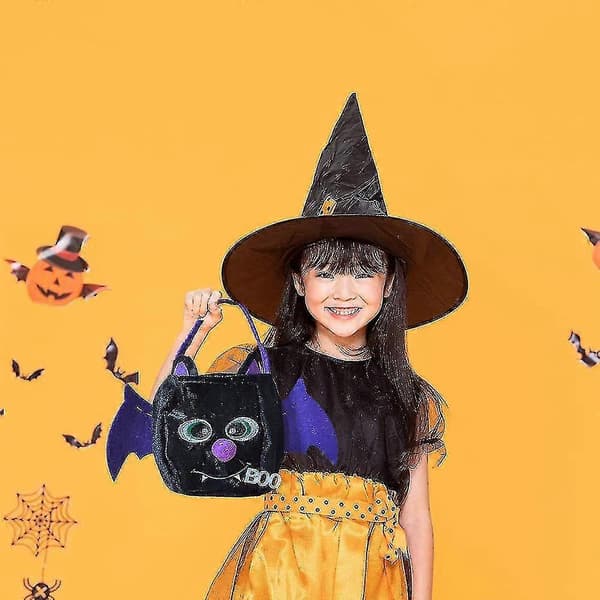 Halloween Trick Or Treat-tasker, mulepose gavekurv til Halloween-festfavoritter
