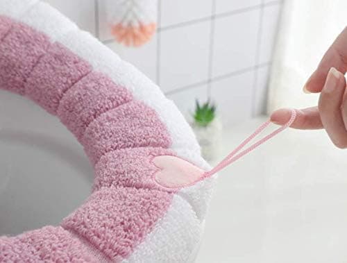 2-pack universella vattentäta toalettsitsdynor - Blå med båge