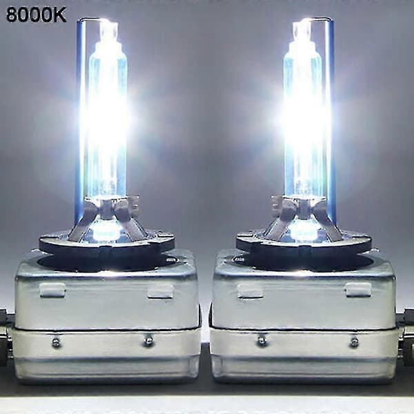 2 stk D1c D1s D1r 8000k Isblå Hid Xenon Bilfrontlykter 35w Høy Lav
