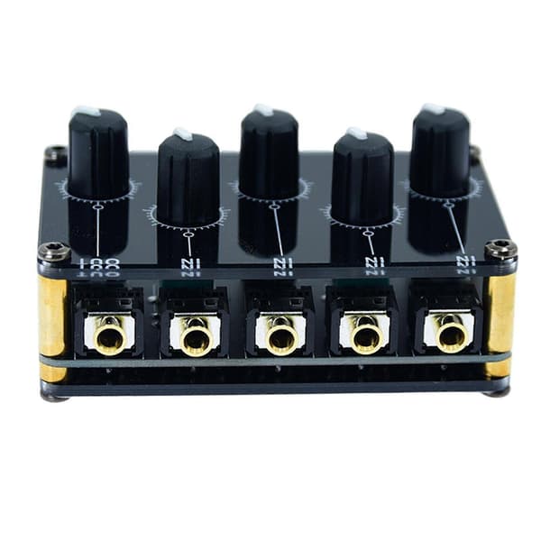 Mini 4-Channel 3.5mm Audio Mixer Pro Live Studio Recording Console