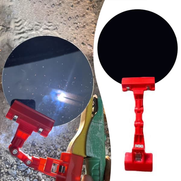Automatic Light-Changing Welding Mask with Clamp Multiple Protection Welding Mask for Factories Red Red