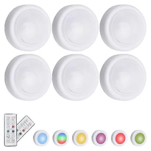 LED-spotlights med fjärrkontroll - Trådlöst MultiColor 12-pack 6-Pack