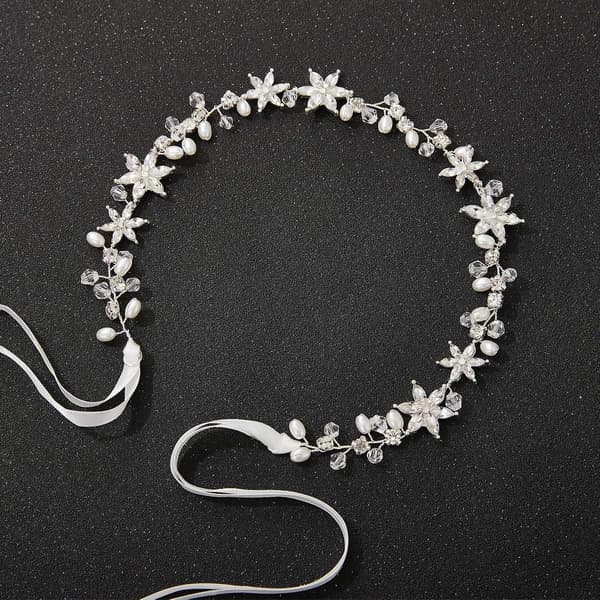 Rhinestone Bryllupsdiadem, Sølv Hårvinranke