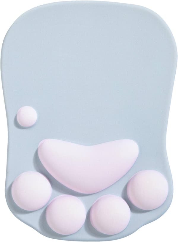 Musemåtte med håndledsstøtte, ergonomisk musemåtte, Kawaii katte-mus