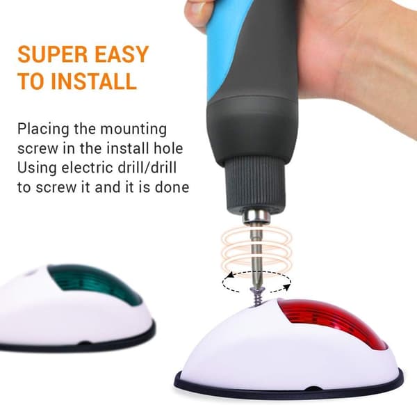 LED-bådsnavigationslys, bådstævnlys, marin bådnavigationslampe. Perfekt til ponton, Skeeter, motorbåd og skiff