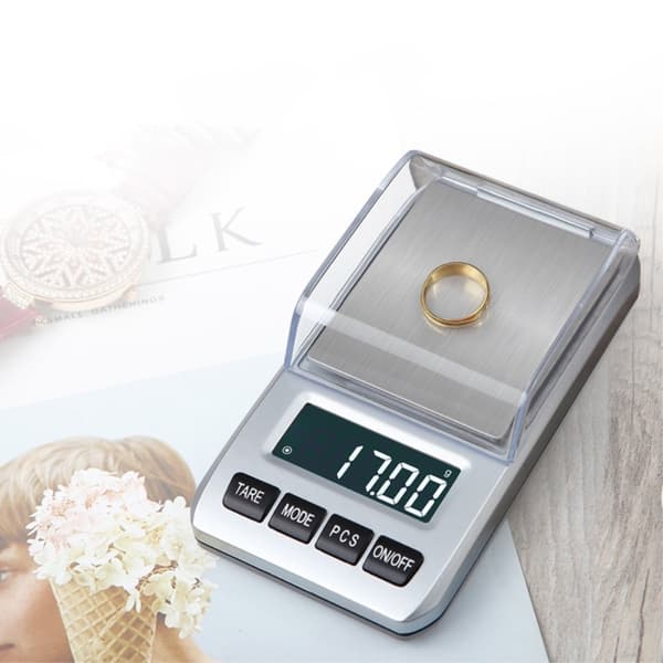 Lille Digital Vægt - Rustfri Vægt Vejer 0,01 gram op til 200 gram Silver silver