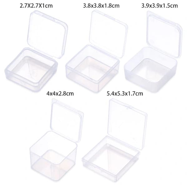 Small Storage Boxes Beads Container 3.8X3.8X1.8CM 3.8x3.8x1.8cm[XJ]