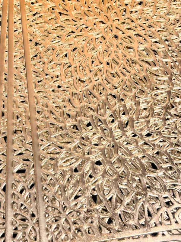 Brikker Sølv Gull Beige Plast 45x30 cm 4-pakning Guld gold